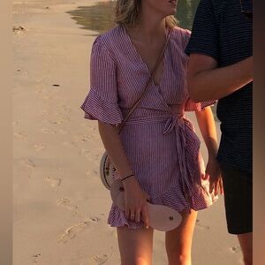 Reformation Linen wrap dress